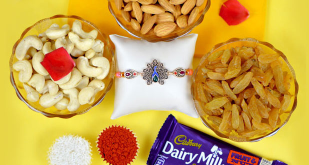 Rakhi with Dry Fruits