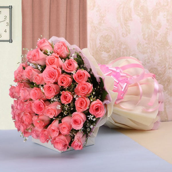 Fresh 100 Pink Roses Bouquet