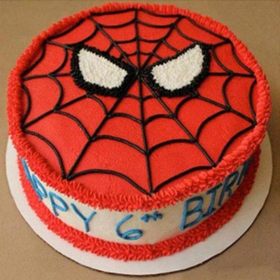 Spiderman Face Cake