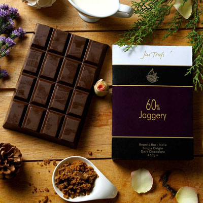 Artisanal 60% Dark with Jaggery chocolate Bar 460 gm (Vegan)