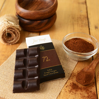 Artisanal 72% Dark Chocolate Bar Set of 2