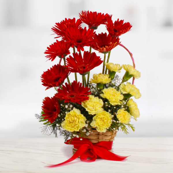 Carnation & Gerbera Basket