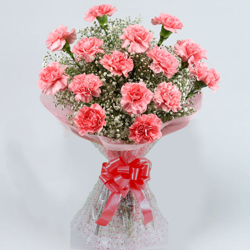 Fresh Pink Carnation Bouquet