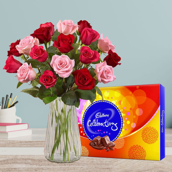 Nice Flower Vase with Celebration Pack