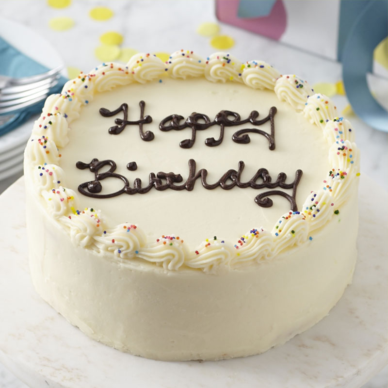 Five Star Happy Birthday Vanilla Cake