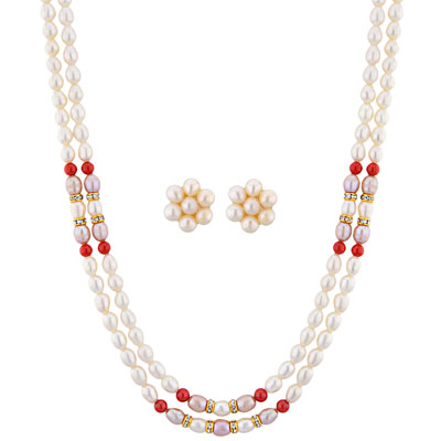 Humiliating Pearl Necklace Set