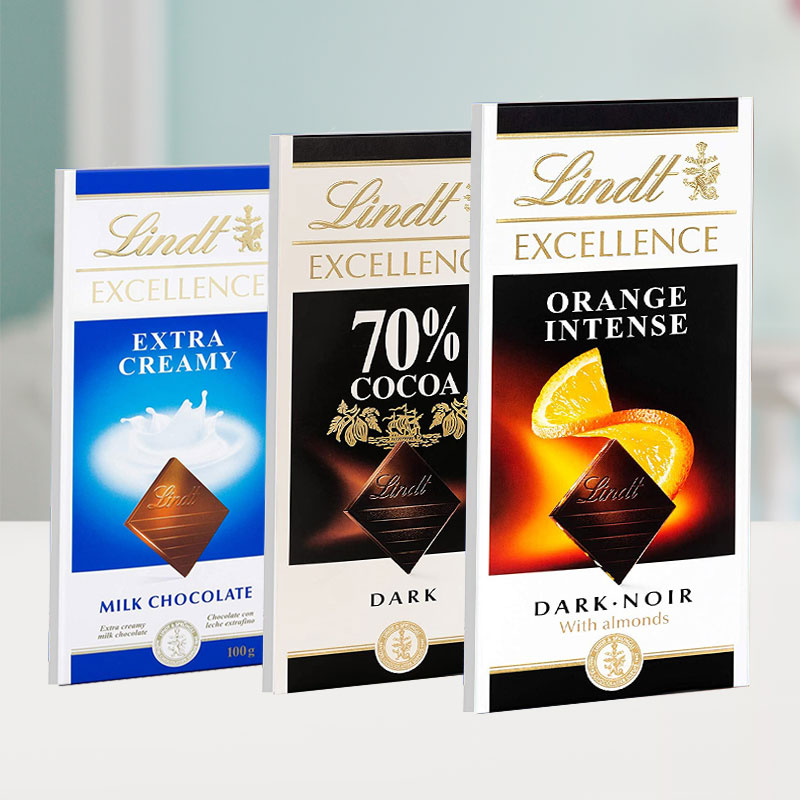 Lindt Chocolate Bar Set of 3