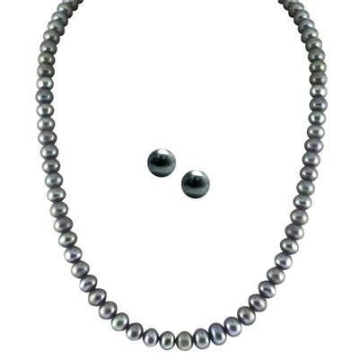 Single Line Grey Pearl Set