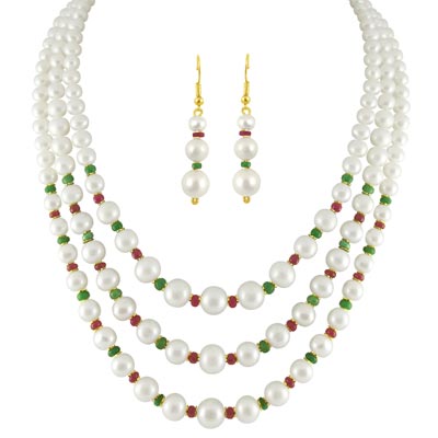 3 Line Pearl Set