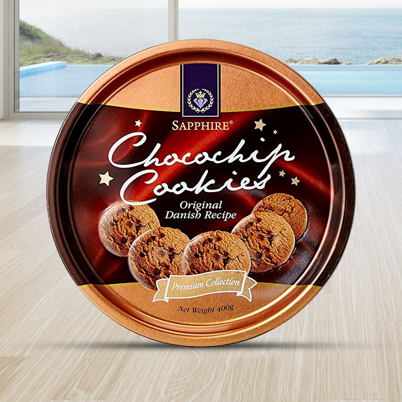 Sapphire Chocolate Cookies Tinned Pack – Midnight Gift