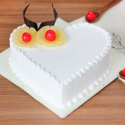 Heart Shaped Pineapple Cake