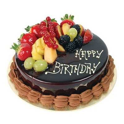 Five Star Birthday Chocolate Fruit Cake