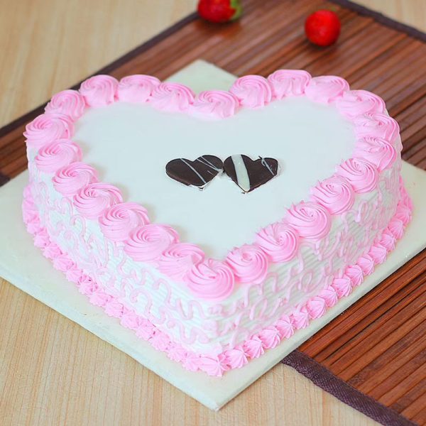 Strawberry Heart Cake