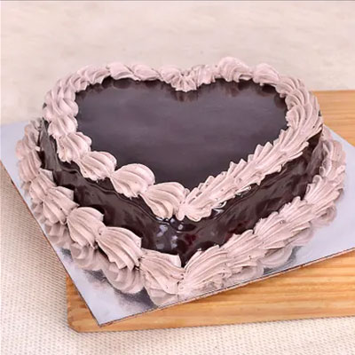 Chocolate Heart Cake  – Midnight Delivery