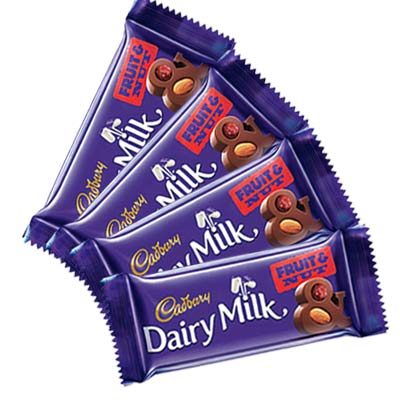 Four Cadbury Dairy Milk Fruit & Nut – Midnight