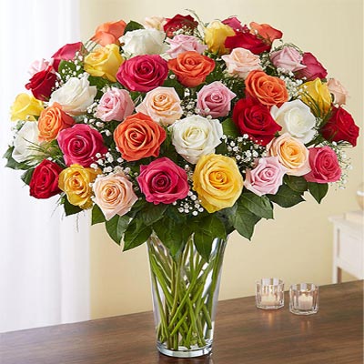 Delightful Floral Vase – Midnight Delivery
