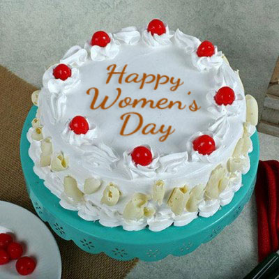 White Forest Women’s Day Cake