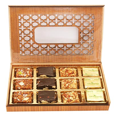 Wooden Carved 12 pcs Assorted Bites Box