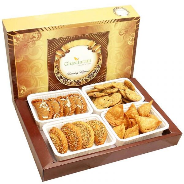 Big Box of Traditioal Gujiyas and Methi Mathi Holi Hamper