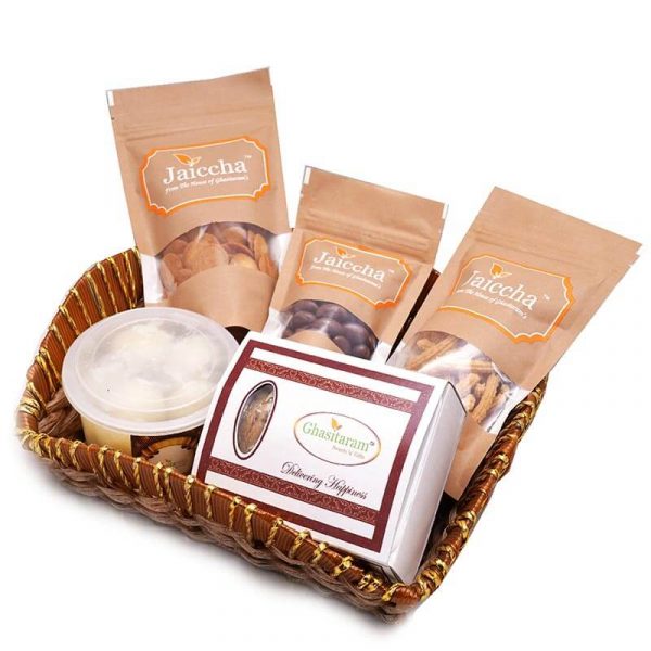 Brown Basket Holi Hamper