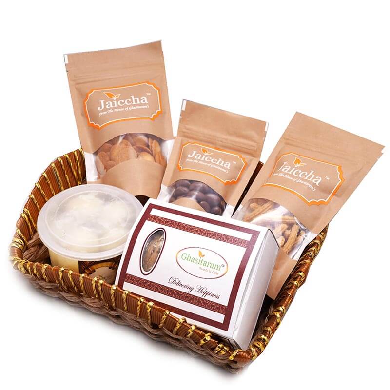 Brown Basket Holi Hamper