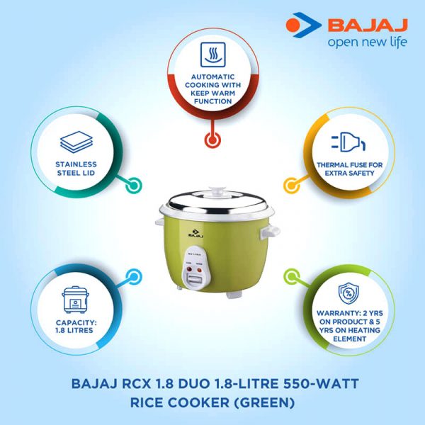 Bajaj Double Bowl 1.8 L Multifunction Rice Cooker