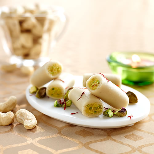 Pure Kaju Pista Roll Sweets