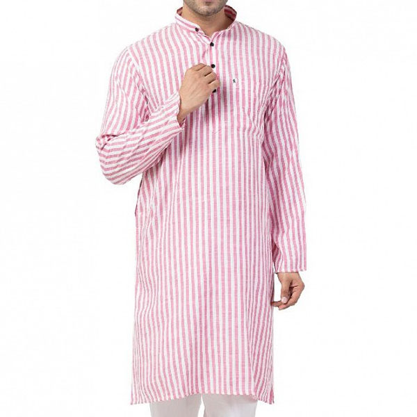 Pink Striped Kurta