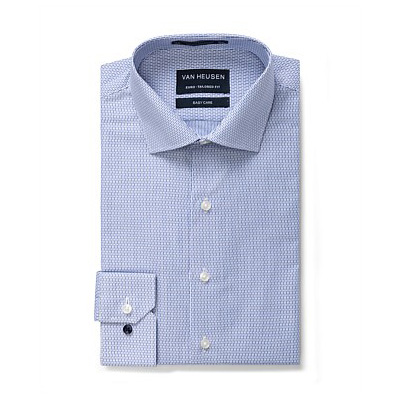 Blue Micro Check Blue Van Heusen Shirt