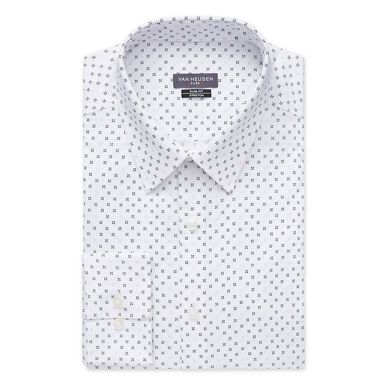 White Printed Van Heusen Shirt