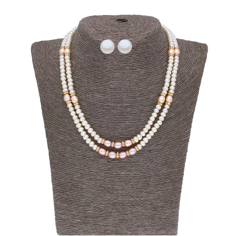 Two Line Button Pearl Set