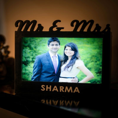 Mr & Mrs Photo Frame Lamp