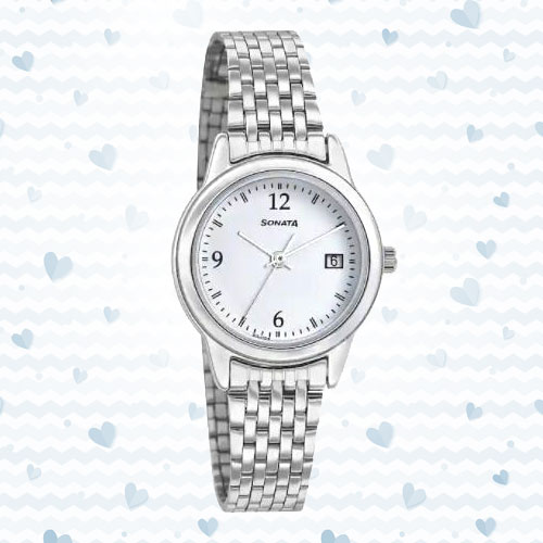 Essentials White Dial Analog Watch
