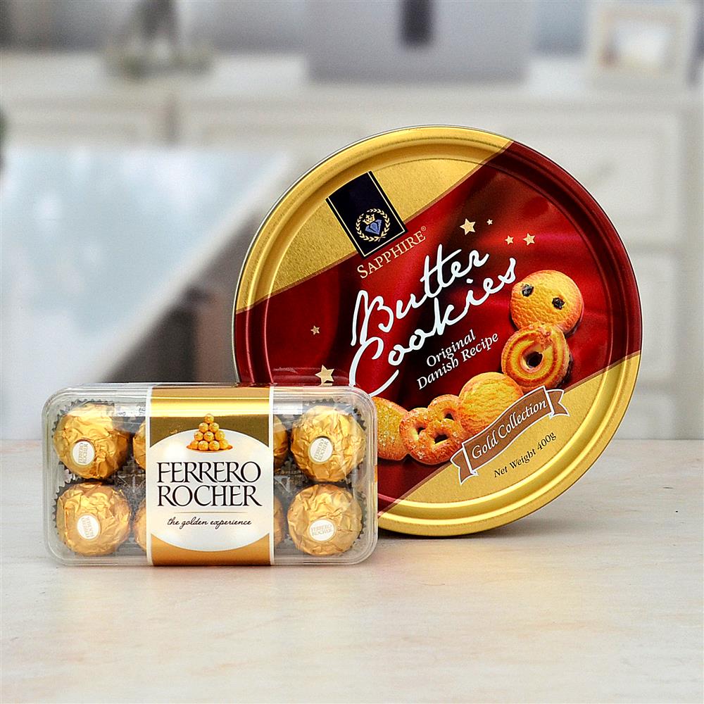 Ferrero Rocher with Cookies