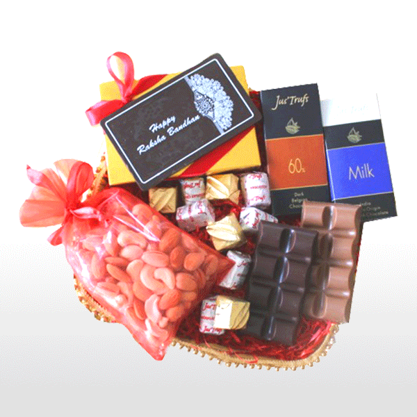 Mini Chocolate Gift Hamper with Rakhi