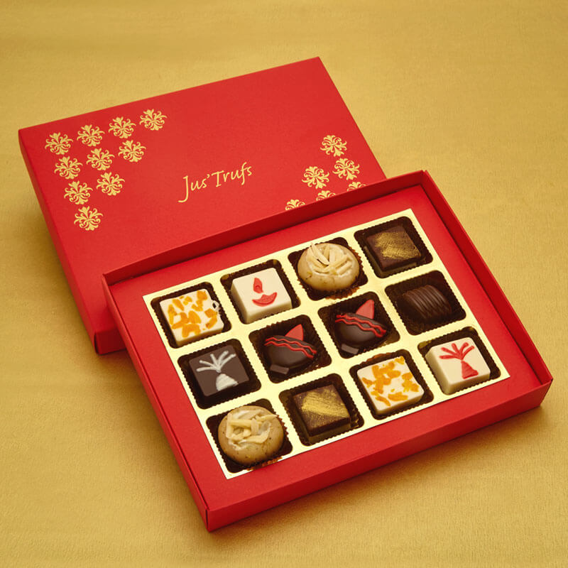 Modern Chocolate Mithai Box of 12