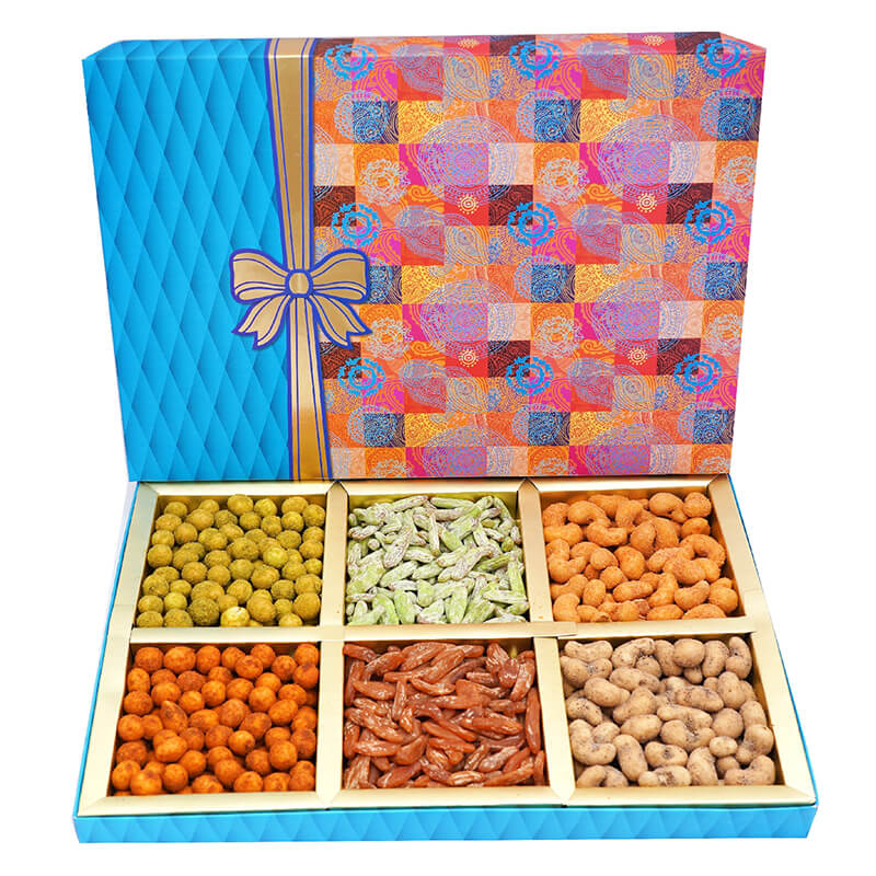 Diwali Dry Fruit 6 Partition Box