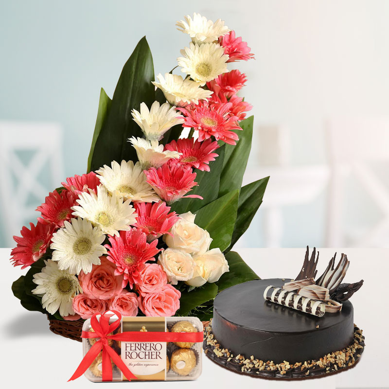 Mixed Flower Cake Combo
