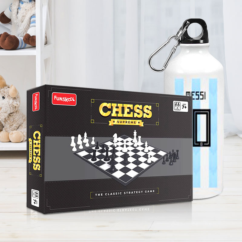 Shipper with Chess Board Game