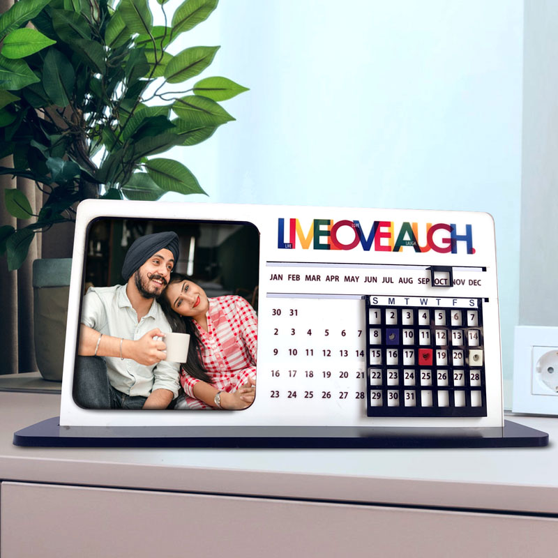 Personalised Table Top Photo Calendar with Reminders