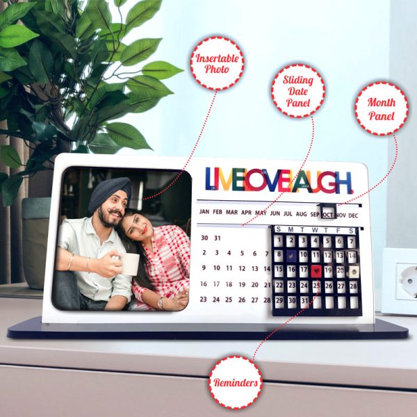 Personalised Table Top Photo Calendar with Reminders