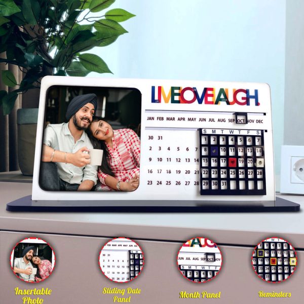 Personalised Table Top Photo Calendar with Reminders