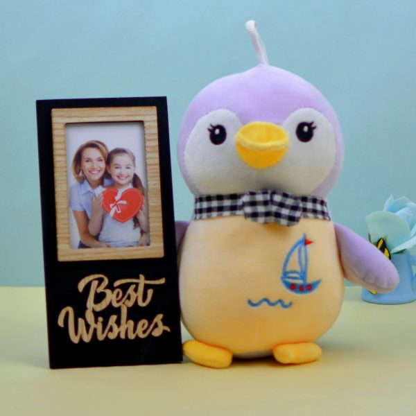 Cuddly Soft Duck Plush Toy with Photo Frame