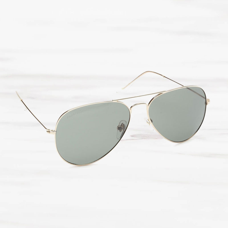 Gold Aviator Men Sunglasses