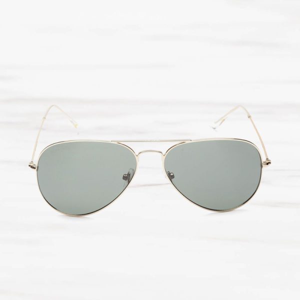 Gold Aviator Men Sunglasses