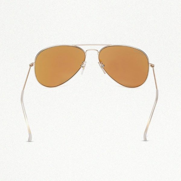 Gold Aviator Men Sunglasses