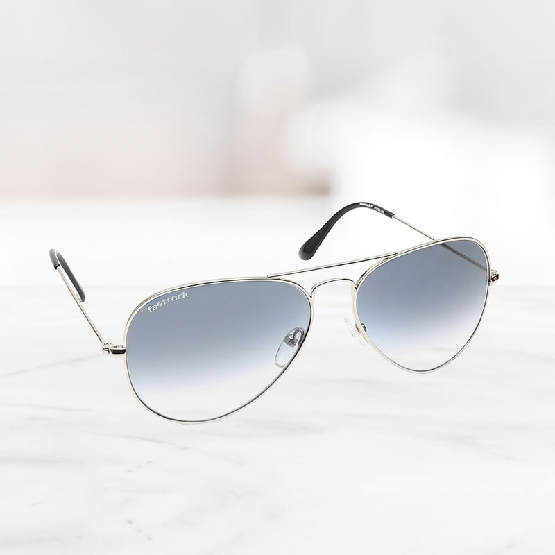 Silver Aviator Men Sunglasses