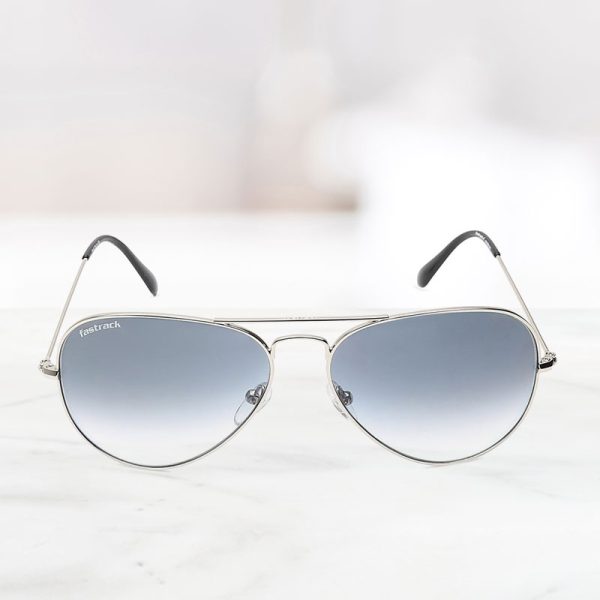 Silver Aviator Men Sunglasses