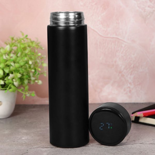 Temperature Display Smart Thermos Flask 500ml - Black