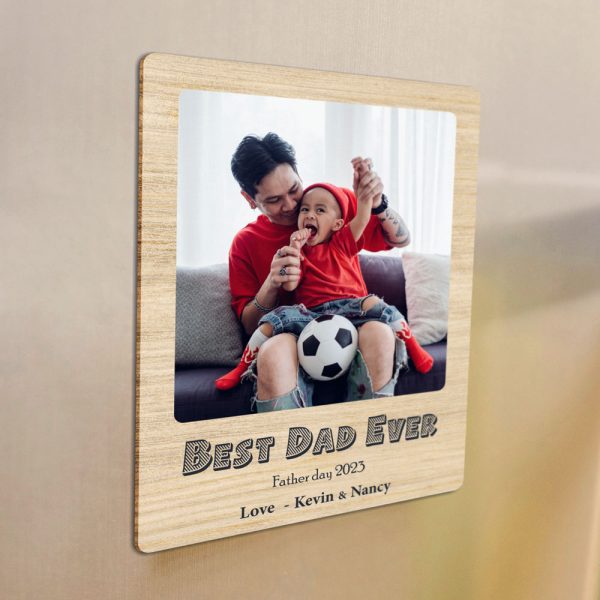 Best dad ever – Fridge photo magnet